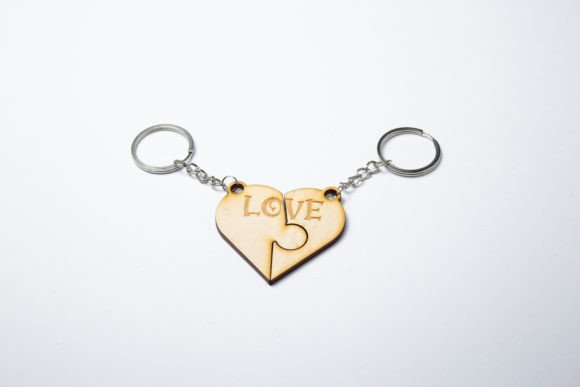 3D SVG Heart Keychain for Holidays