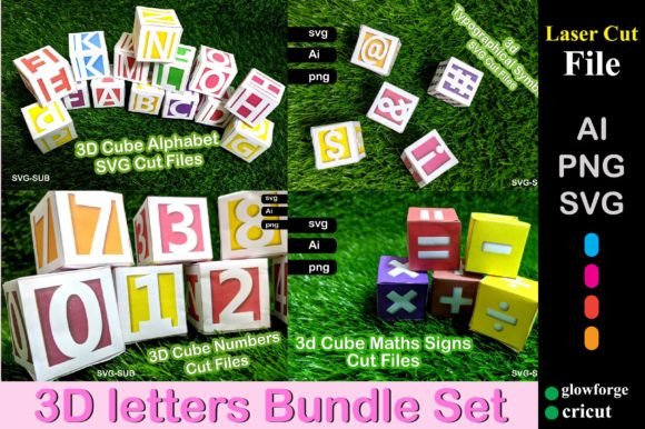 Baby Blocks Alphabet Bundle: 3D SVG Shapes for Branding
