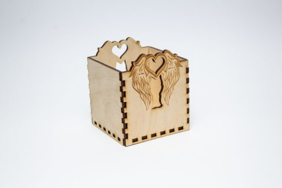 Candle Holder - Heart with Wings 3D SVG for Holidays