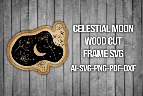 Celestial Moon Wood Cut Frame: 3D SVG Shapes Review
