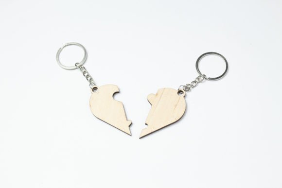 Couple Keychain - Heart: A 3D SVG for Holidays