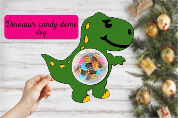 Dinosaur Candy Dome 3D SVG Shapes