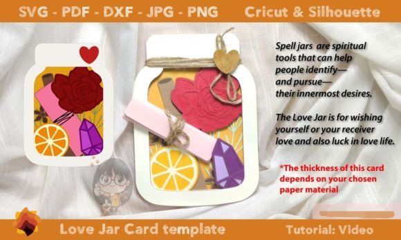 Love Jar Greeting Card 3D SVG Shapes Review