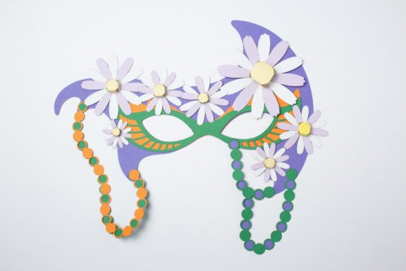 Mardi Gras Mask 3D SVG for Holidays