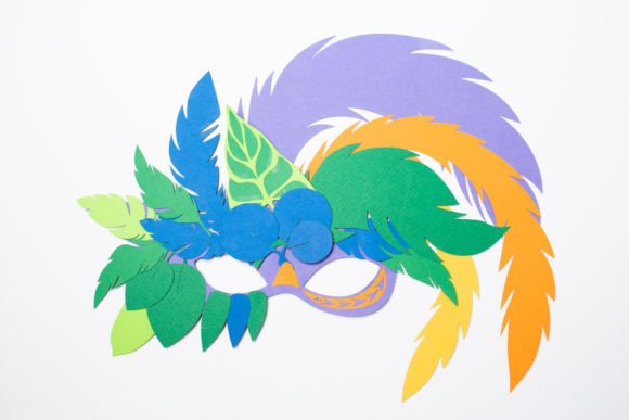 Mardi Gras Mask 3D SVG for Holidays