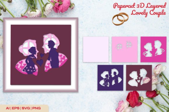 Papercut 3D Layered Lovely Couple: A Designer’s Review of 3D SVG Shadow Boxes