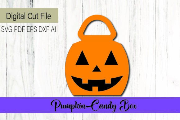 Pumpkin Candy Box 3D SVG for Halloween