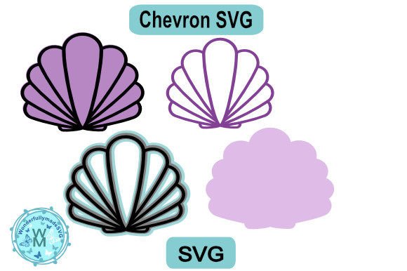 Seashell 3D SVG Shapes for Editorial Design
