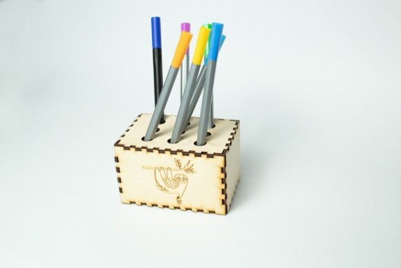 Sloth Pen Holder 3D SVG for Kids Crafts